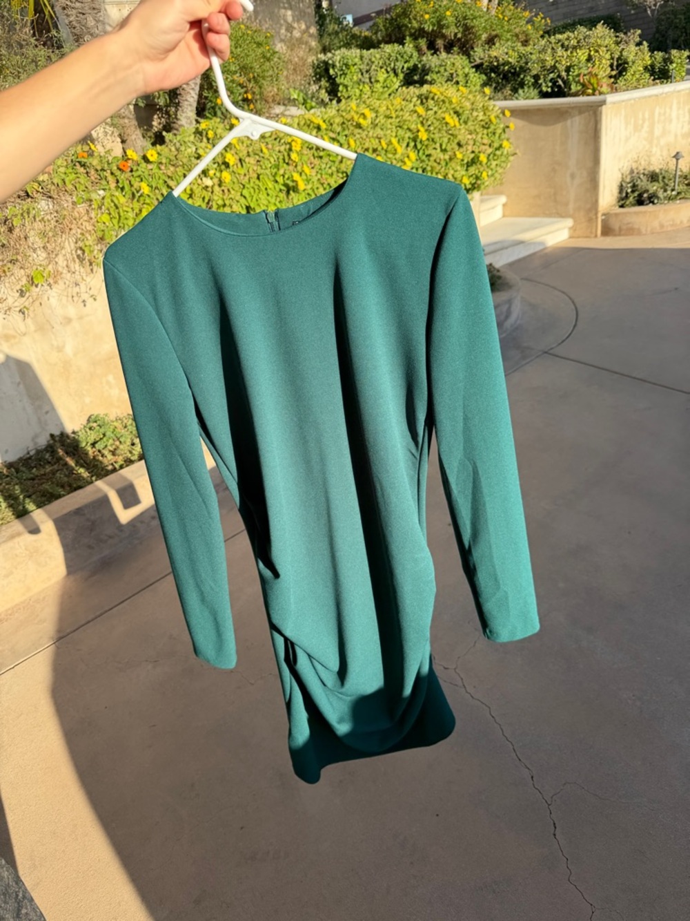Zara Emerald Green Short-Sleeve Sheath Dress